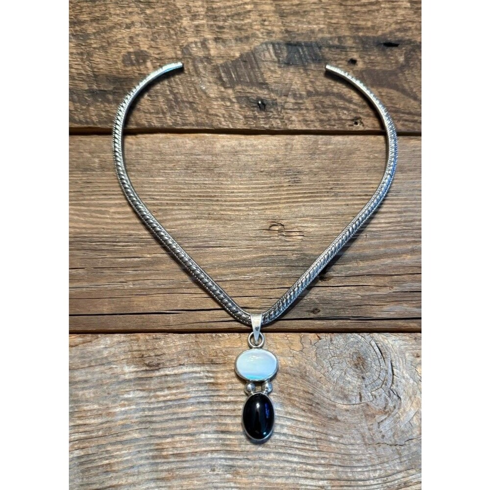 925 Mexican Silver Green Turquoise Pendant Necklace Silverworks